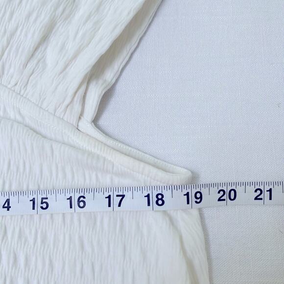 Madewell Crinkle-Knit Button Front Top Size M - Picture 5 of 8